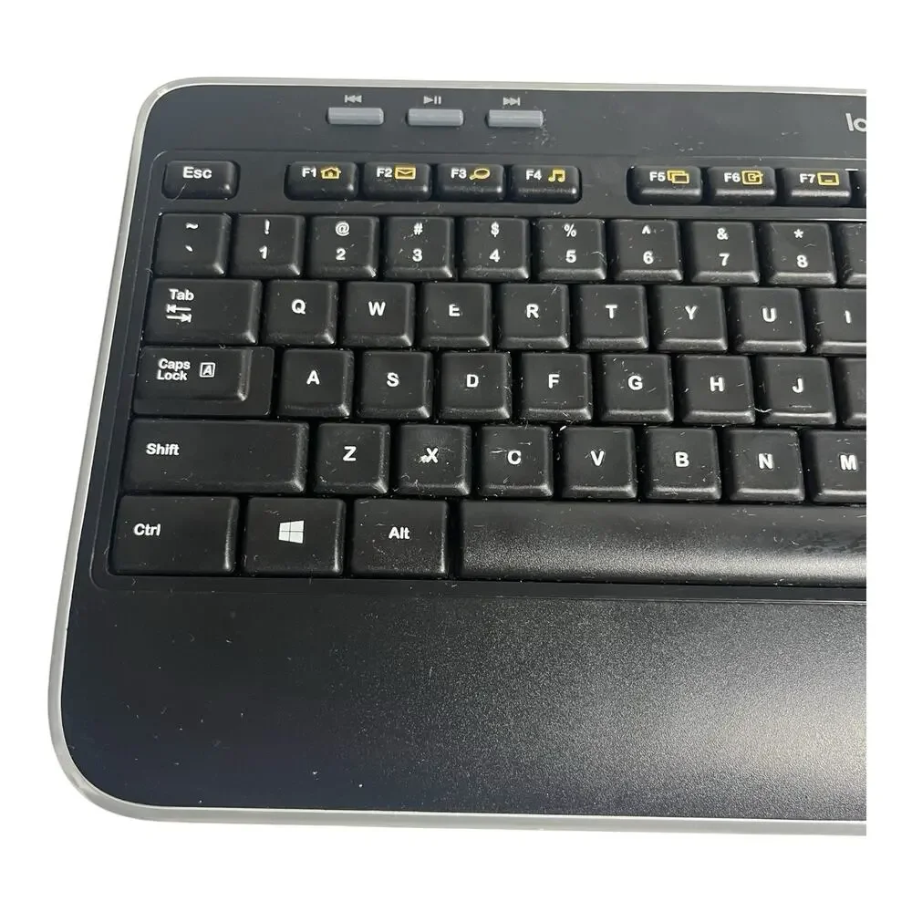 Logitech K520 Wireless Keyboard NO RECEIVER Black & M510 Mouse & Receiver **READ